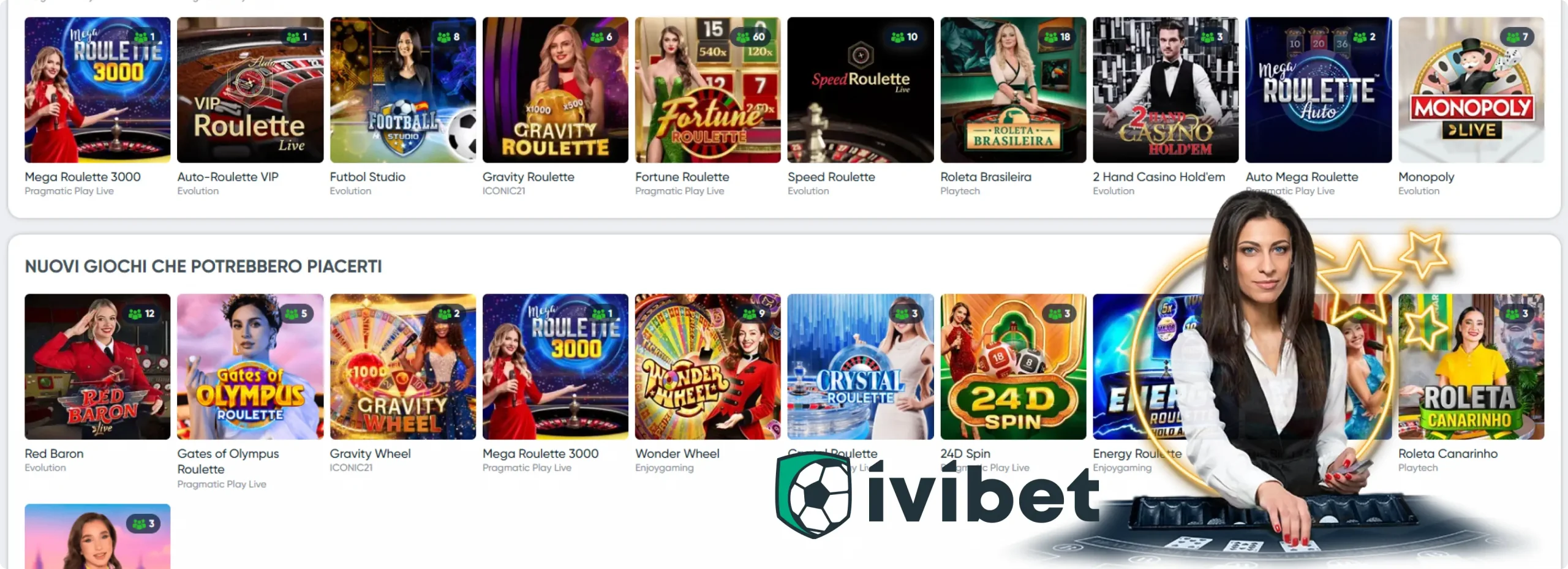IviBet Casinò Con Croupier Dal Vivo IviBet Casinò Con Croupier Dal Vivo